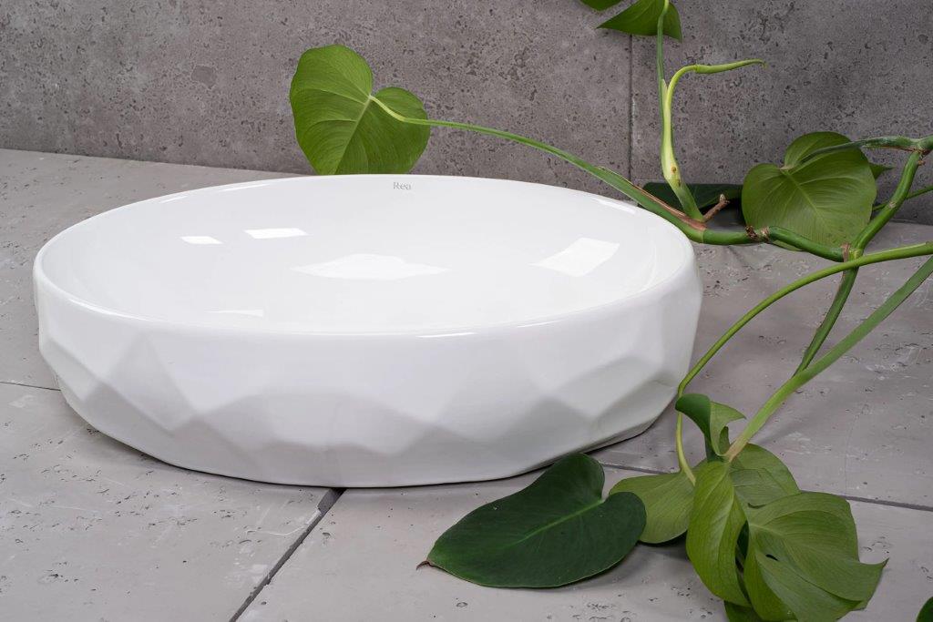 Νιπτήρας Πορσελάνης Rea Maya 60 x 39 x 15 εκ. Λευκός Γυαλιστερός