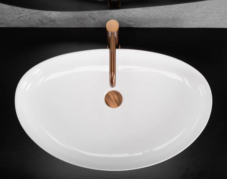 Νιπτήρας Πορσελάνης Rea Sabina 65 x 40.5 x 12 εκ. Λευκός Γυαλιστερός