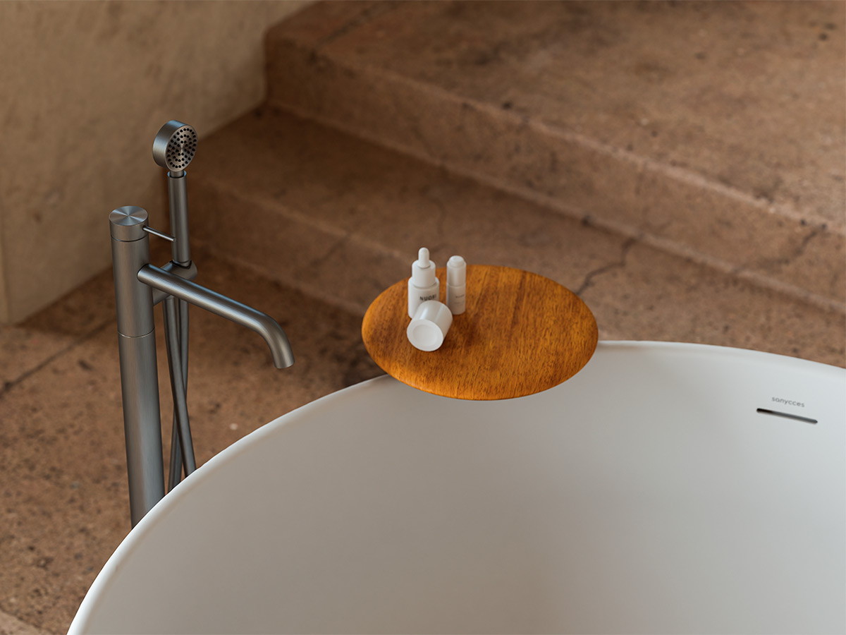 SANYCCES ARC - ΣΤΡΟΓΓΥΛΗ ΑΚΡΥΛΙΚΗ ΜΠΑΝΙΕΡΑ ΕΛΕΥΘΕΡΗΣ ΤΟΠΟΘΕΤΗΣΗΣ Ø130 cm