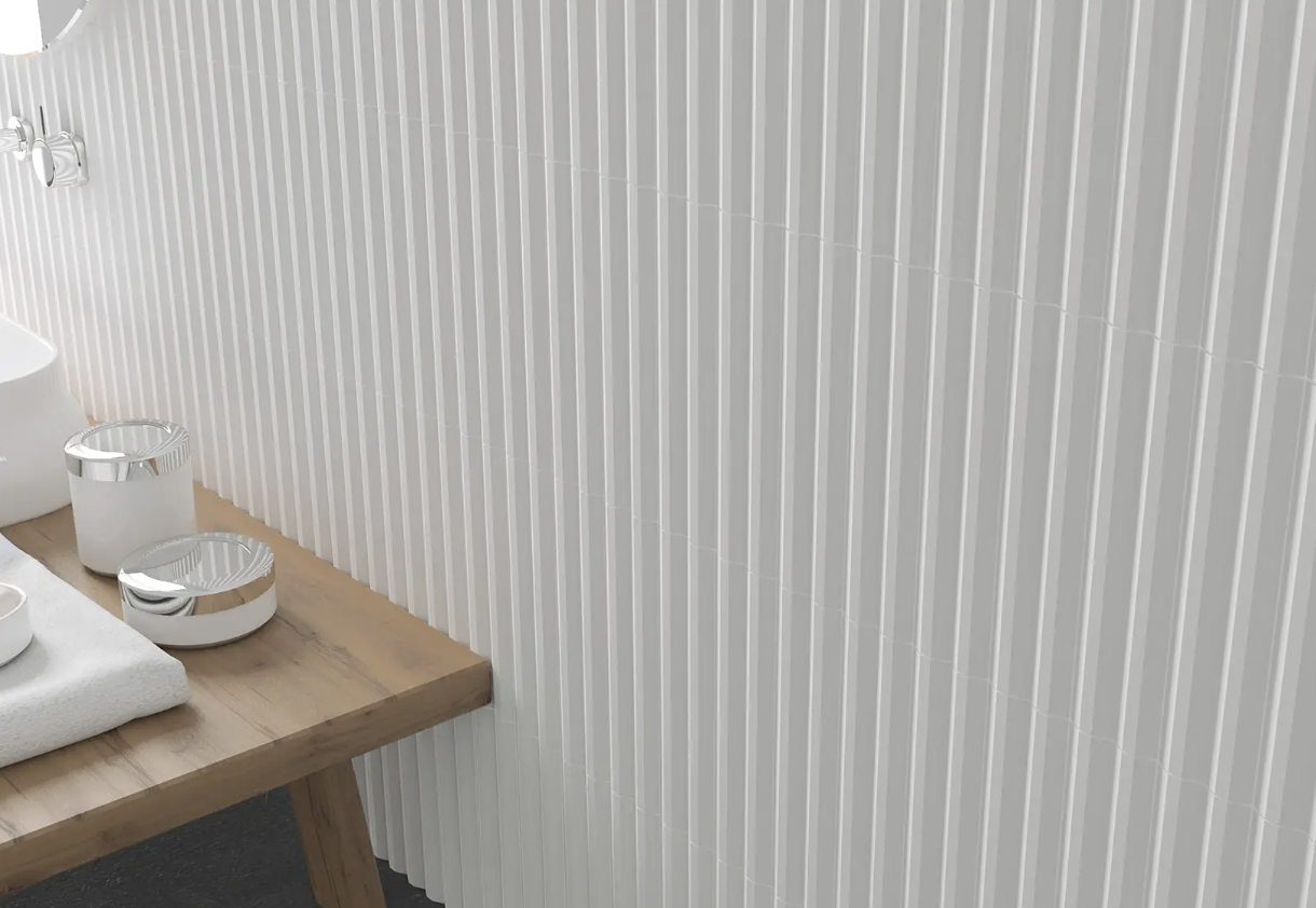 Stripes White Matt 7.5x30 WOW Design